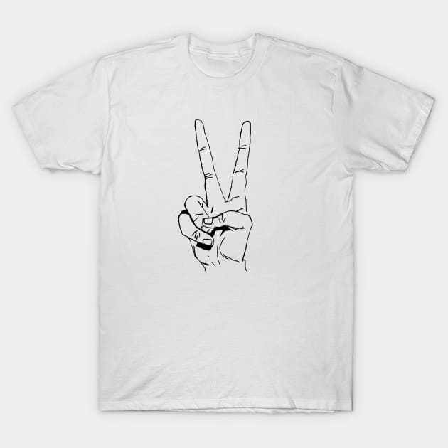 Peace Hand T-Shirt by JimBryson